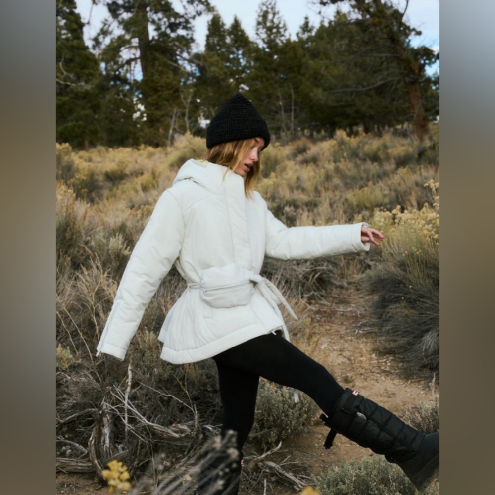 FP Movement by Free People Cream Belted Puffer Jacket - Picture 2 of 12
